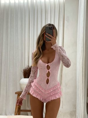 ADLEY PLAYSUIT PINK