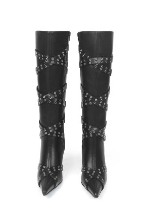 ZANETA PU BOOTS BLACK
