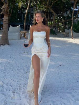 CARMENNE MAXI DRESS IVORY