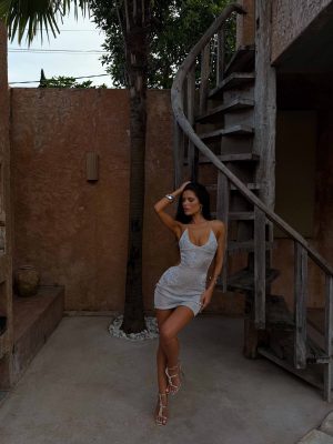 ESMERALDA MINI DRESS SILVER