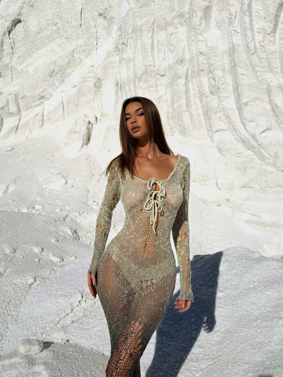 DIXIE MAXI DRESS GREEN OMBRE