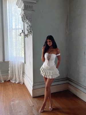 QUINTANA MINI SKIRT WHITE