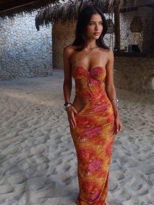 NIKI MAXI DRESS GOLDEN CRYSTAL