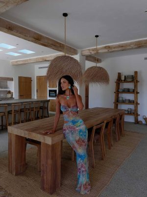 NIKI MAXI DRESS OPAL TOPAZ