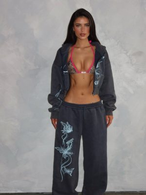 NYA CROPPED HOODIE VINTAGE NAVY