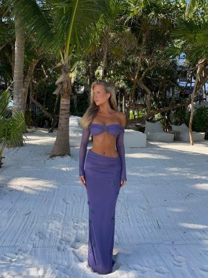 ROZELI TOP DUSTY PURPLE