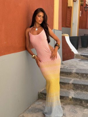 STEVIE MAXI DRESS PINK MULTI