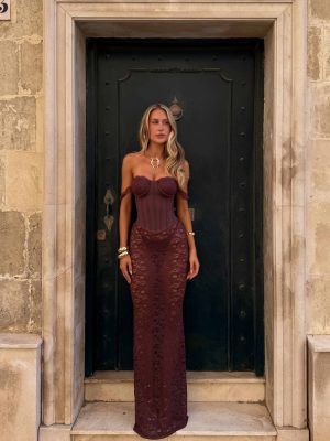 ZANA MAXI DRESS DARK MAUVE