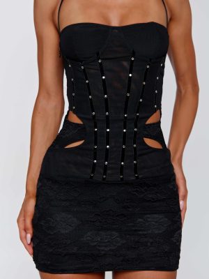 CELESTINE MINI DRESS BLACK